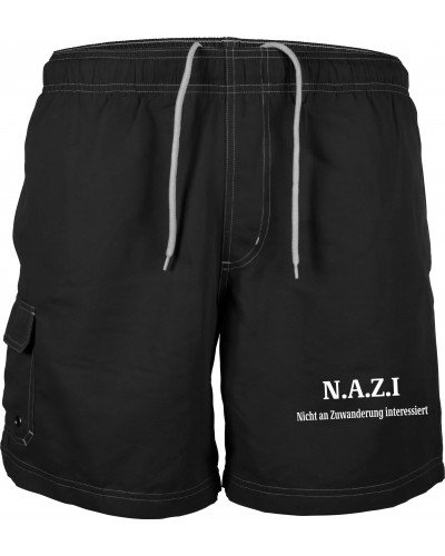 Bestickte Herren Badehose (Nazi nicht an Zuwanderung interessiert)