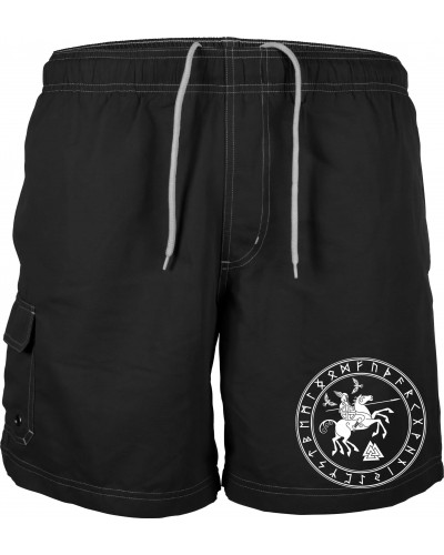 Bestickte Herren Badehose (Odin und Sleipnir)