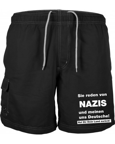 Bestickte Herren Badehose (Sie reden von Nazis)