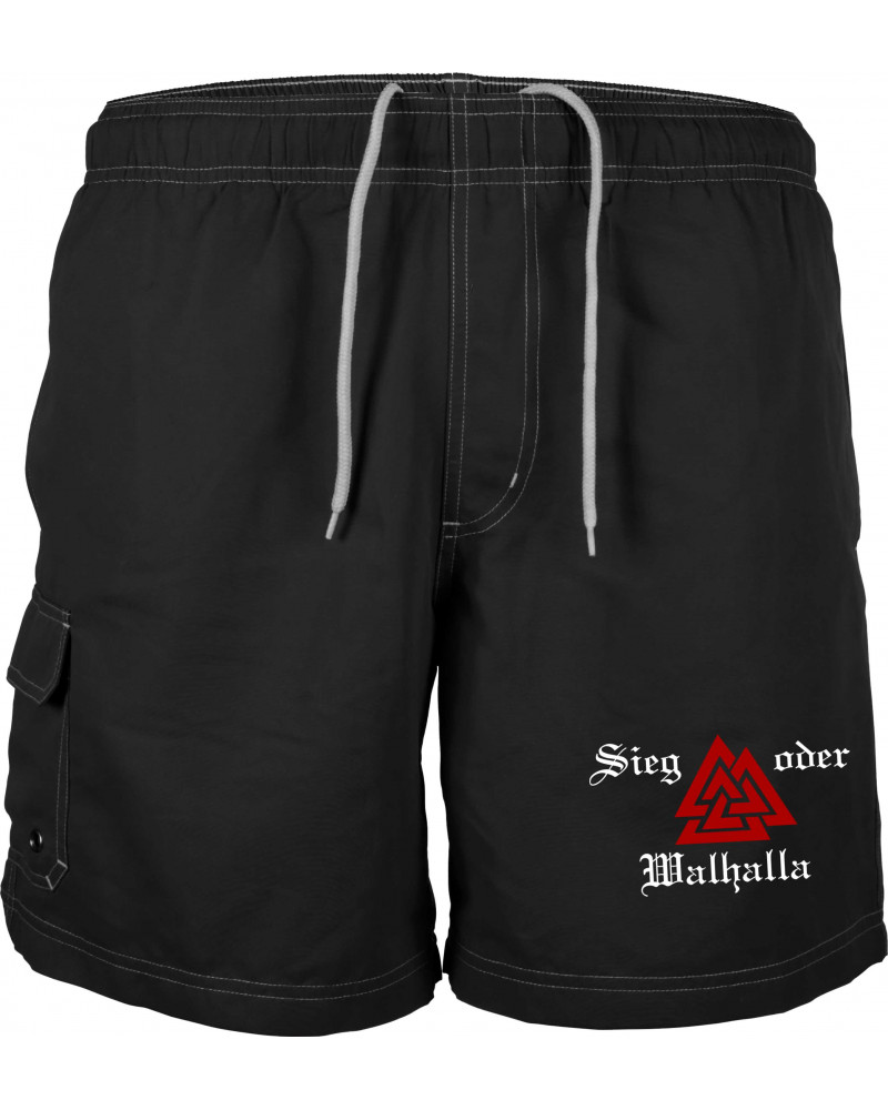 Bestickte Herren Badehose (Sieg oder Walhalla)