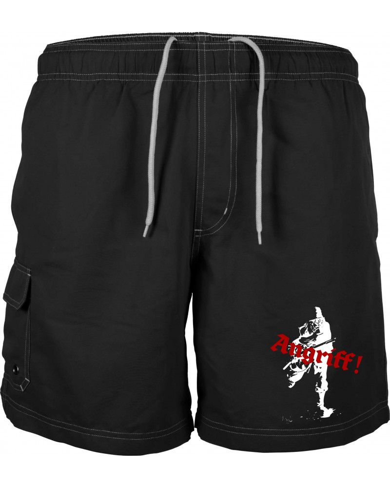 Bestickte Herren Badehose (Soldat, Angriff)