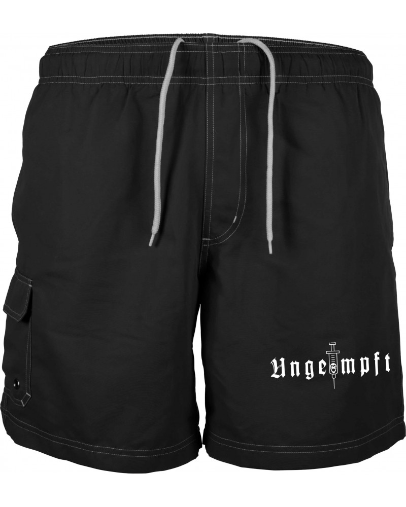Bestickte Herren Badehose (Ungeimpft, Einfarbig)