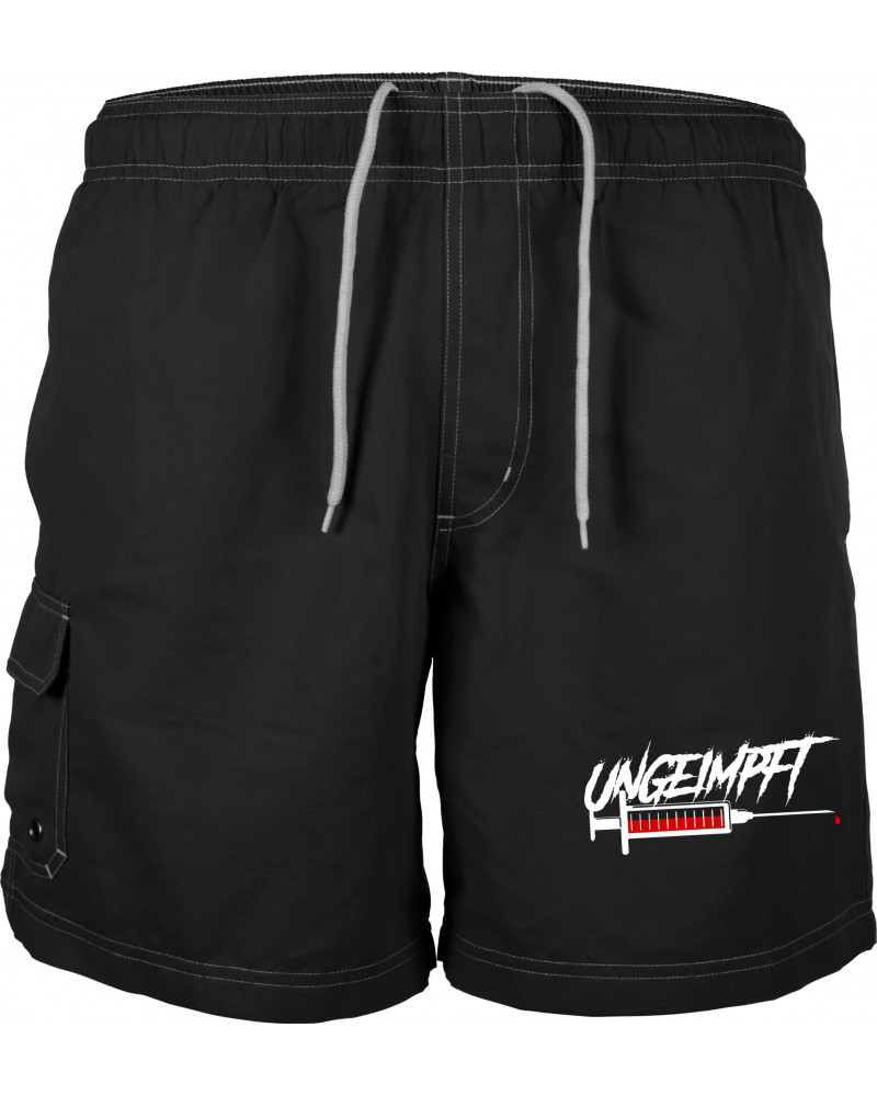 Bestickte Herren Badehose (Ungeimpft, Spritze)