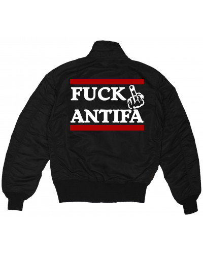 Bestickte Herren CWU Jacke (Fuck Antifa)