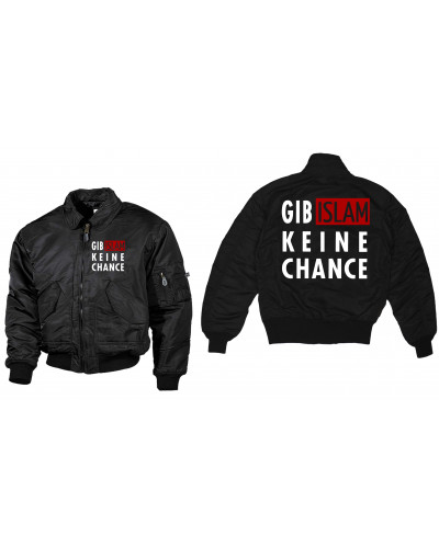 Bestickte Herren CWU Jacke (Gib Islam keine Chance)