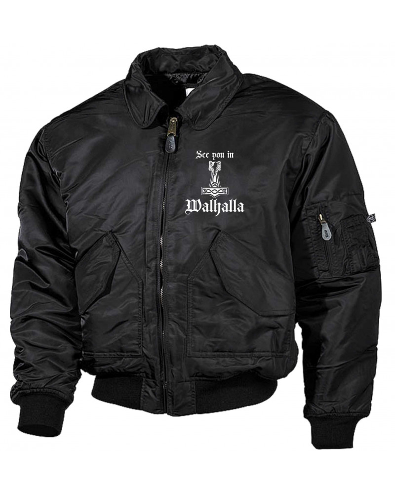 Bestickte Herren CWU Jacke (See you in Walhalla Thorhammer)