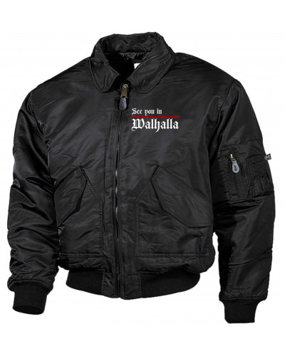 Bestickte Herren CWU Jacke (See you in Walhalla, Strich)
