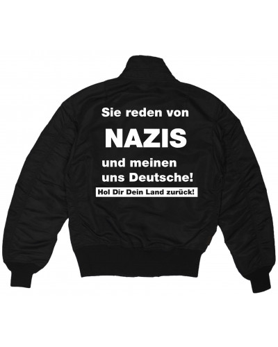 Bestickte Herren CWU Jacke (Sie reden von Nazis)