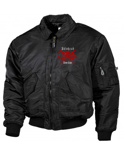Bestickte Herren CWU Jacke (Skinhead Terror Crew)