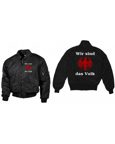 Bestickte Herren CWU Jacke (Wir sind das Volk)