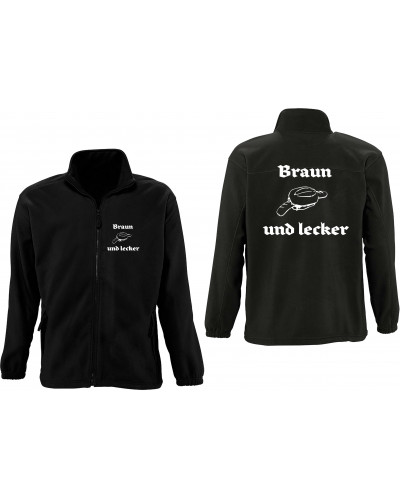 Herren Fleecejacke (Braun und lecker)