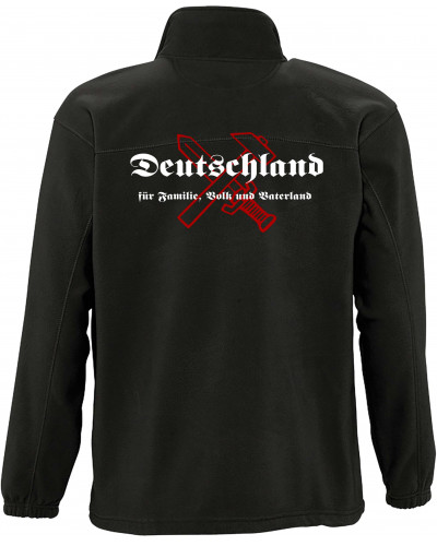 Herren Fleecejacke (Deutschland für Familie, Volk und Vaterland)