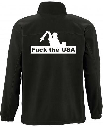 Herren Fleecejacke (Fuck the USA)