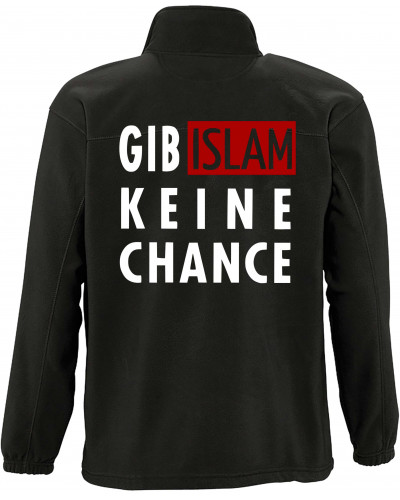 Herren Fleecejacke (Gib Islam keine Chance)