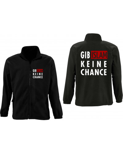 Herren Fleecejacke (Gib Islam keine Chance)