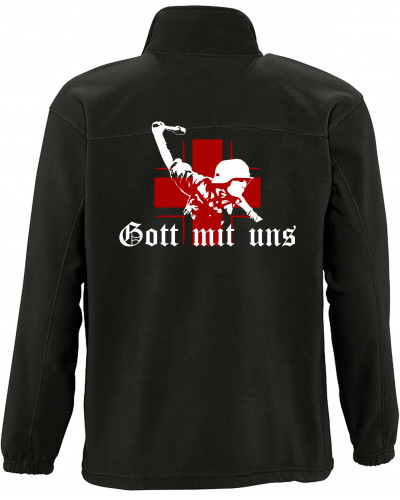 Herren Fleecejacke (Gott mit uns, Soldat)