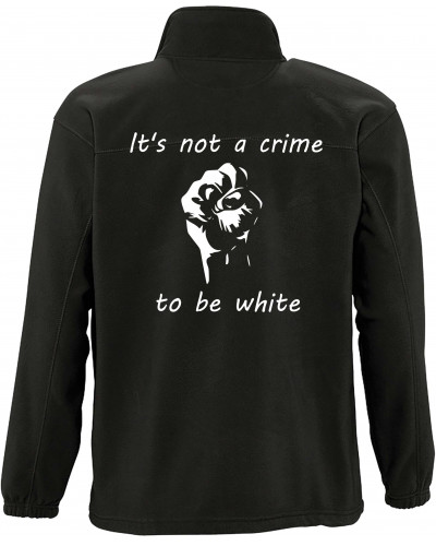 Herren Fleecejacke (Its not a crime to be white)