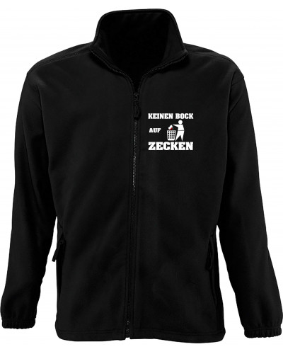 Herren Fleecejacke (Keinen Bock auf Zecken)