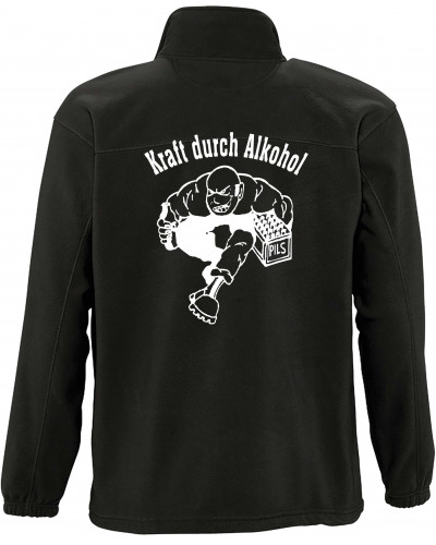 Herren Fleecejacke (Kraft durch Alkohol)