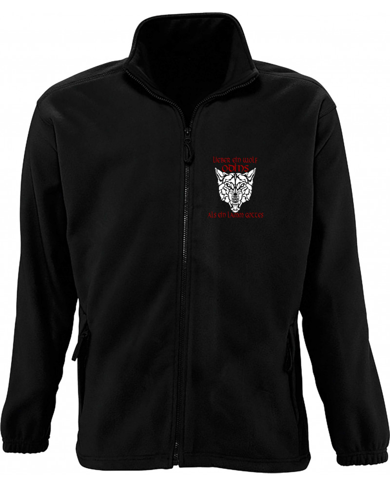 Herren Fleecejacke (Lieber ein Wolf Odins als ein Lamm Gottes)