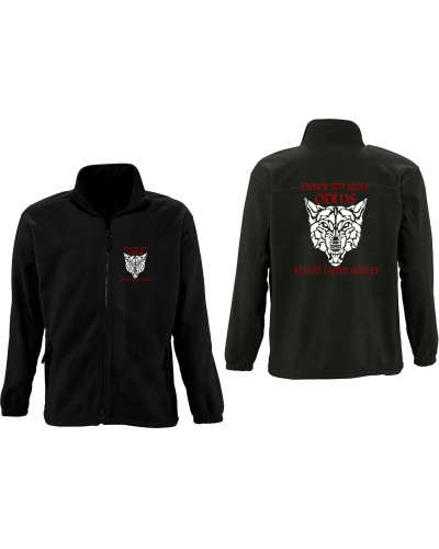 Herren Fleecejacke (Lieber ein Wolf Odins als ein Lamm Gottes)