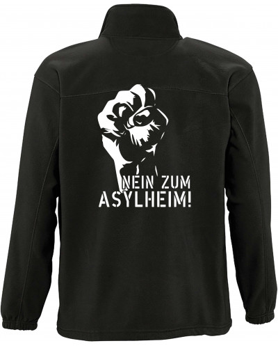 Herren Fleecejacke (Nein zum Asylheim)