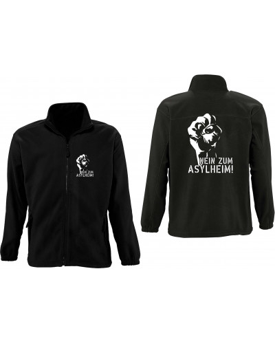 Herren Fleecejacke (Nein zum Asylheim)