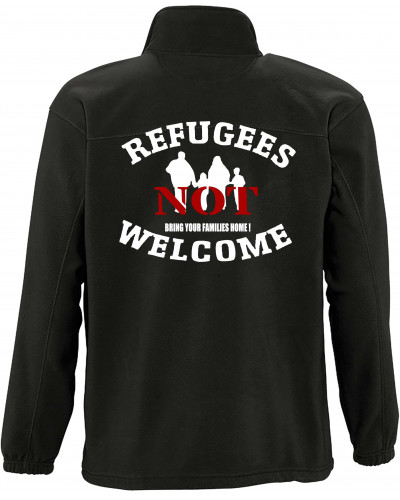 Herren Fleecejacke (Refugees not welcome)