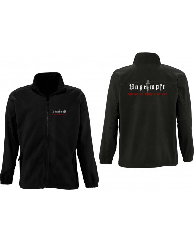 Herren Fleecejacke (Ungeimpft, Steckt euch eure Impfung in den Arsch)