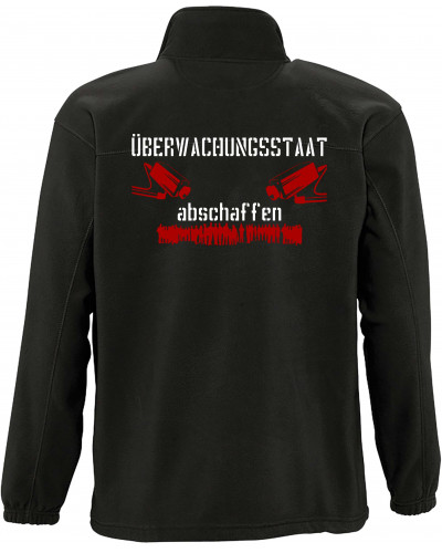 Herren Fleecejacke (Überwachungsstaat abschaffen)