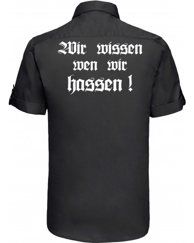 Besticktes Herren kurzarm Hemd (Berserker)