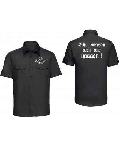 Besticktes Herren kurzarm Hemd (Berserker)