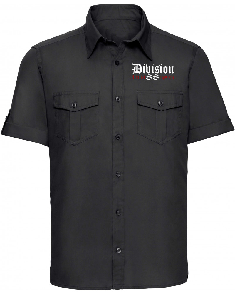 Besticktes Herren kurzarm Hemd (Division 88 Runen)
