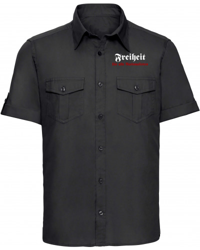 Besticktes Herren kurzarm Hemd (Freiheit)