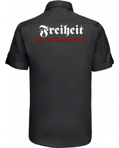 Besticktes Herren kurzarm Hemd (Freiheit)