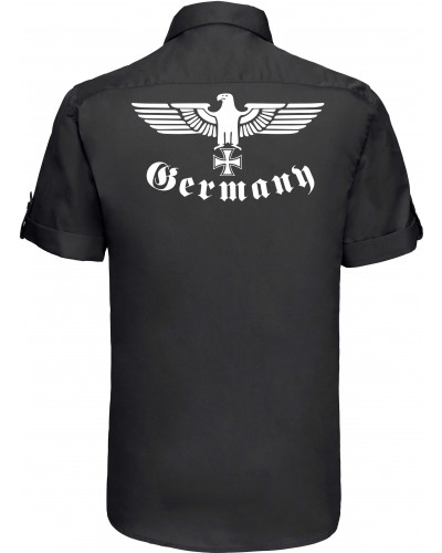 Besticktes Herren kurzarm Hemd (Germany, Adler)