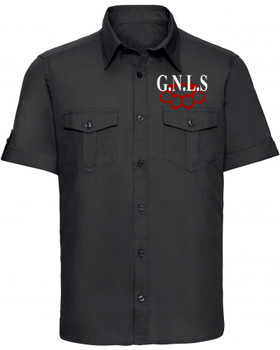 Besticktes Herren kurzarm Hemd (GNLS, Schlagring)
