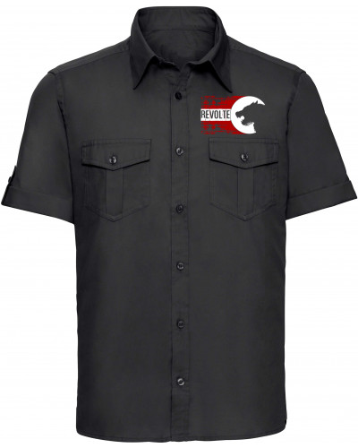 Besticktes Herren kurzarm Hemd (H8-Front)