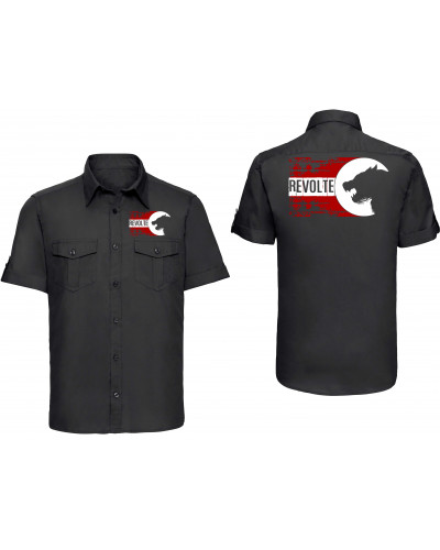 Besticktes Herren kurzarm Hemd (H8-Front)