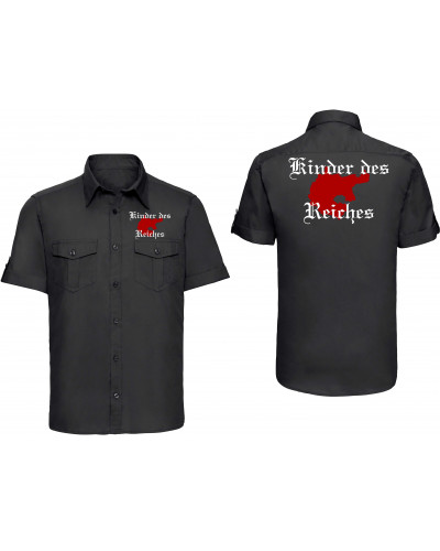 Besticktes Herren kurzarm Hemd (Kinder des Reiches)