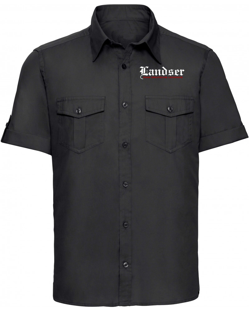Besticktes Herren kurzarm Hemd (Landser, eine deutsche legende)