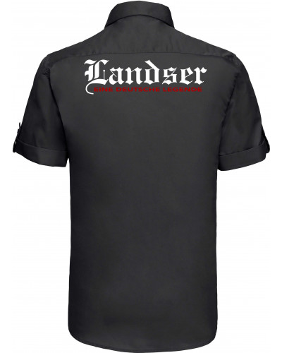 Besticktes Herren kurzarm Hemd (Landser, eine deutsche legende)