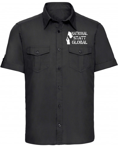 Besticktes Herren kurzarm Hemd (National statt global)