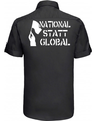 Besticktes Herren kurzarm Hemd (National statt global)