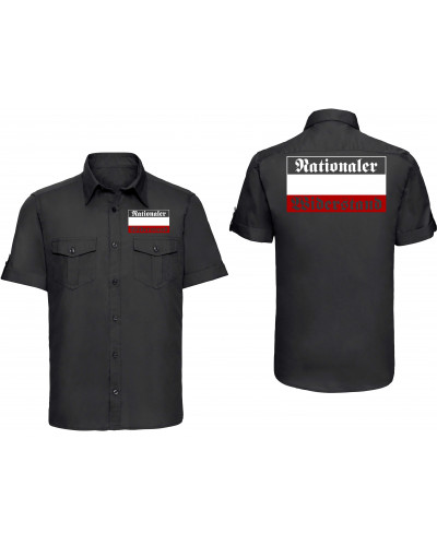 Besticktes Herren kurzarm Hemd (Nationaler Widerstand)