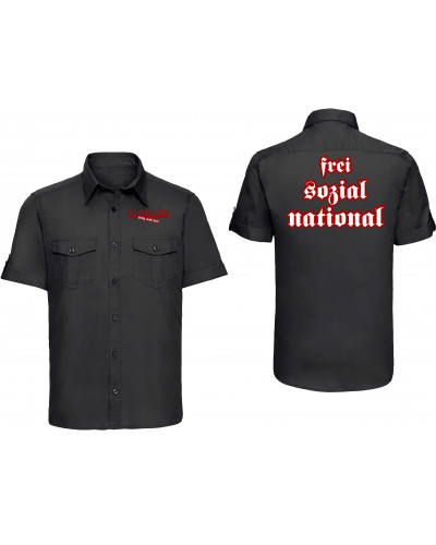 Besticktes Herren kurzarm Hemd (Nationalist, FSN)