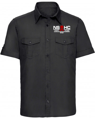 Besticktes Herren kurzarm Hemd (NS HC, more than music)
