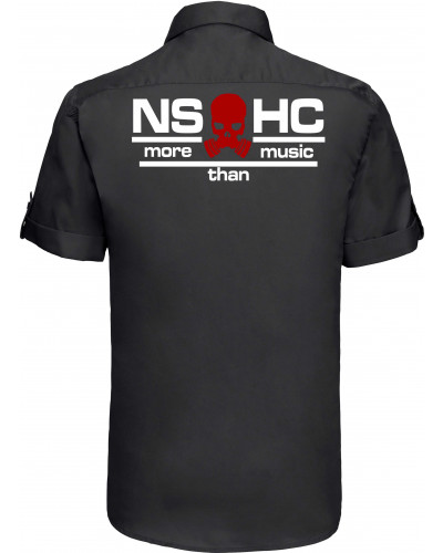 Besticktes Herren kurzarm Hemd (NS HC, more than music)