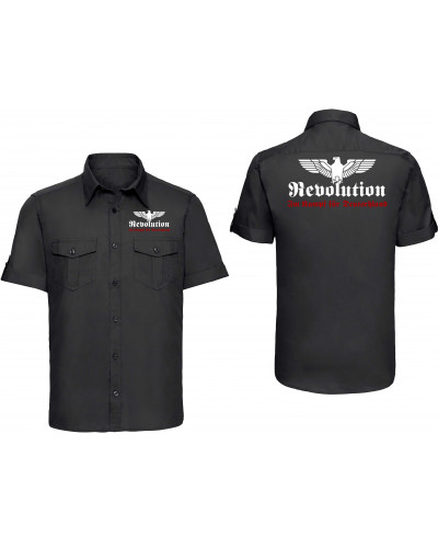 Besticktes Herren kurzarm Hemd (Revolution Deutschland)