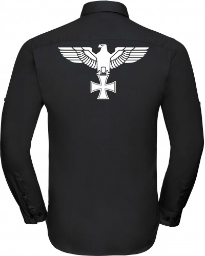 Besticktes Herren langarm Hemd (Adler, Kreuz)